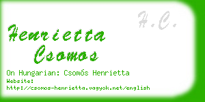 henrietta csomos business card